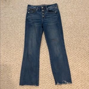 American Eagle hi-rise crop flare jean